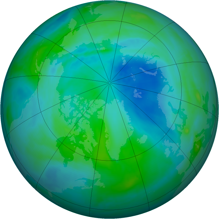 Arctic ozone map for 14 September 2008